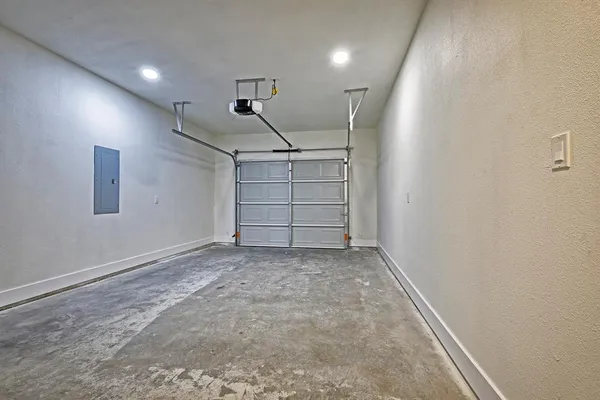 a view of a garage