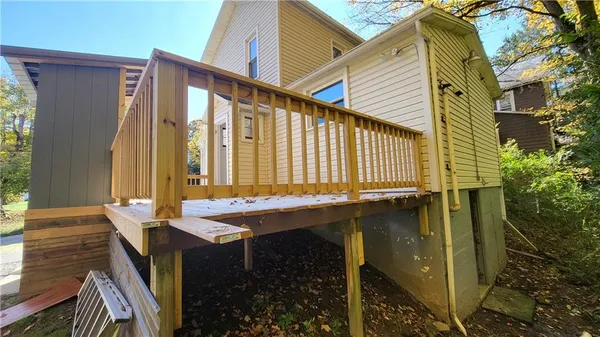 a balcony view with a outdoor space