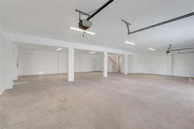 a view of a lake with a city