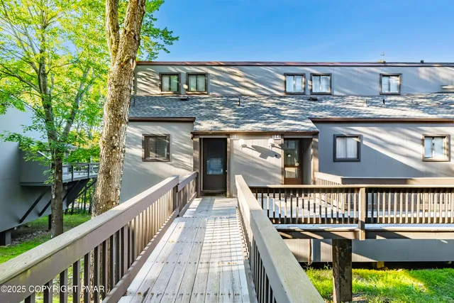 a view of a house with a deck