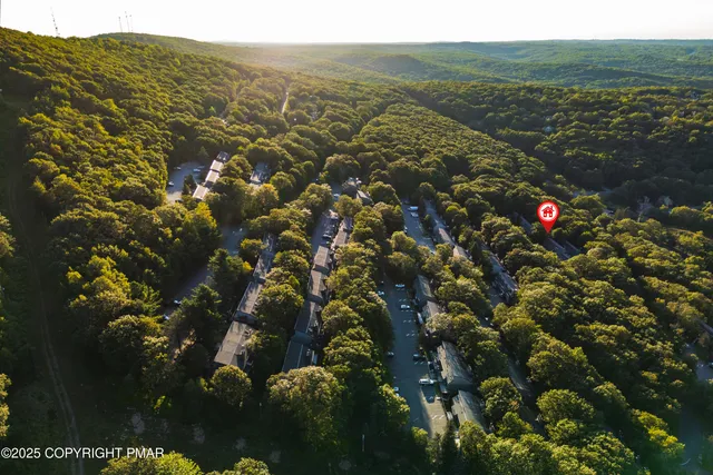 a view of city and mountain