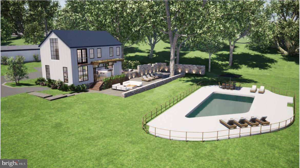 6538 Lower York Road New Hope, PA 18938 - Photo 55 of 63 Rendering of finished barn and pool area