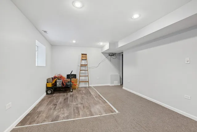 an entryway at the house with living room