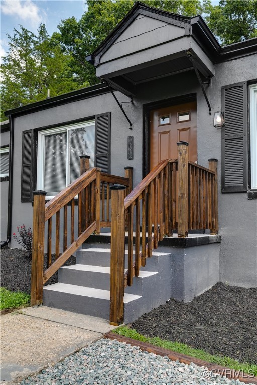1649 Milo Road Richmond, VA 23225 - Photo 7 of 38 Entrance to property with stucco siding