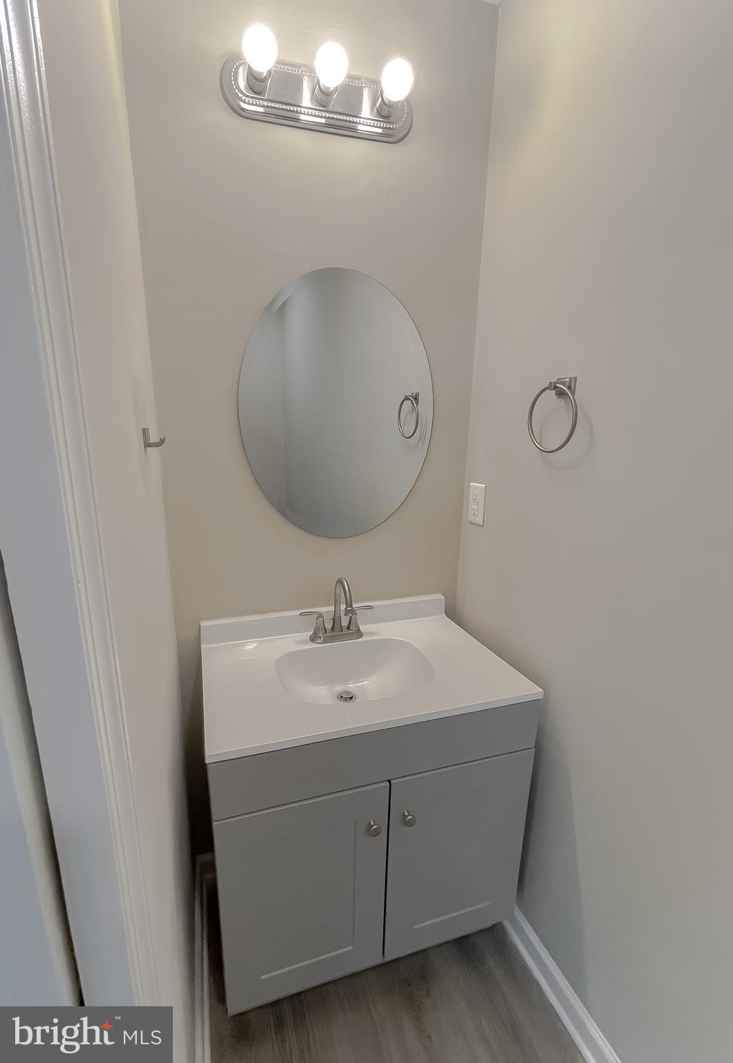 1607 Beech Road St. Leonard, MD 20685 - Photo 33 of 33 a bathroom with a sink vanity and mirror
