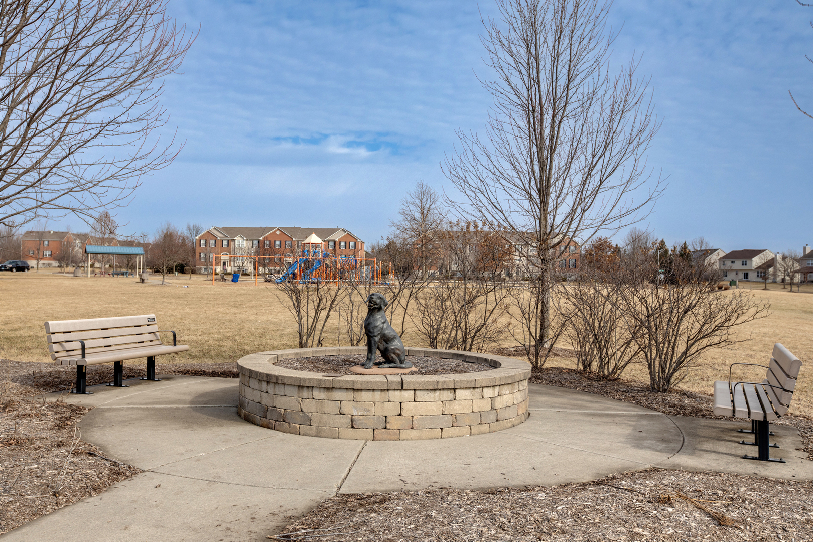720 Thornbury Road Bartlett, IL 60103 - Photo 20 of 24 a view of a water fountain in the backyard