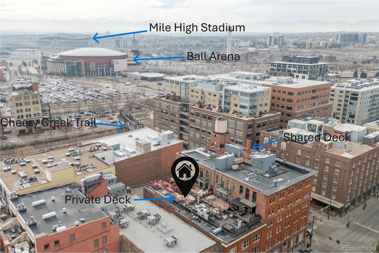 1450 Wynkoop Street, Unit 3F Denver, CO 80202 - Photo 23 of 29 an aerial view of a city