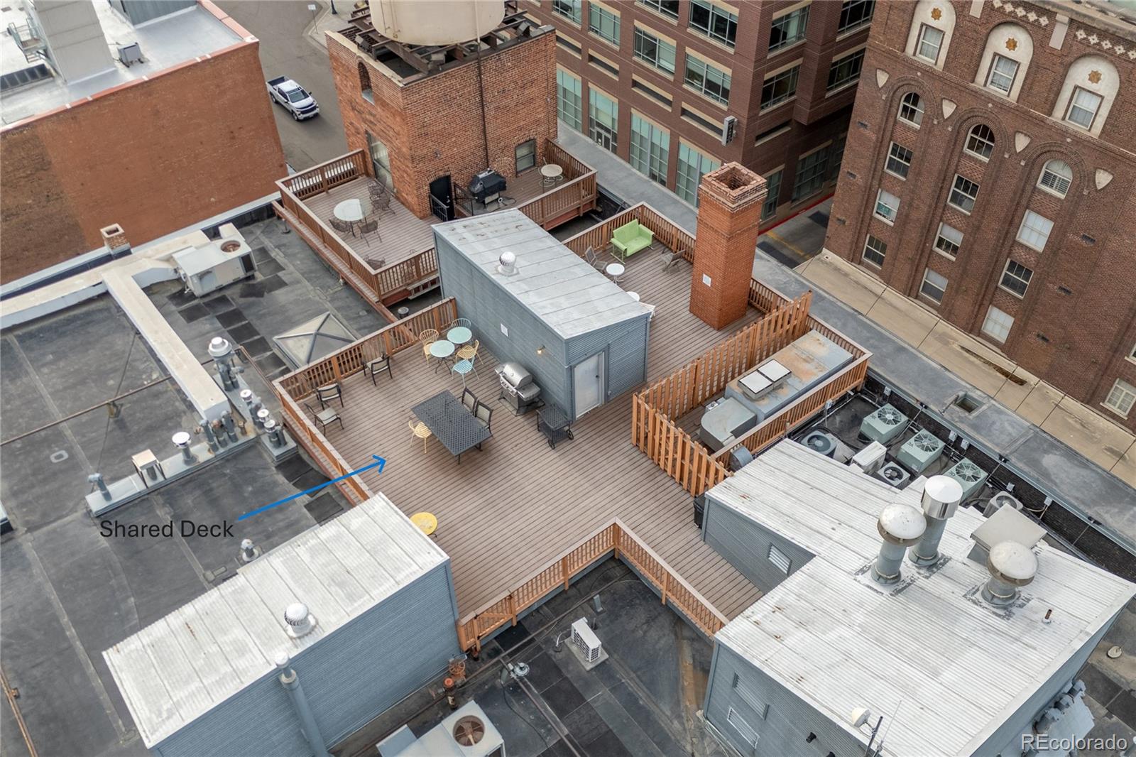 1450 Wynkoop Street, Unit 3F Denver, CO 80202 - Photo 24 of 29 an aerial view of residential house with wooden floor