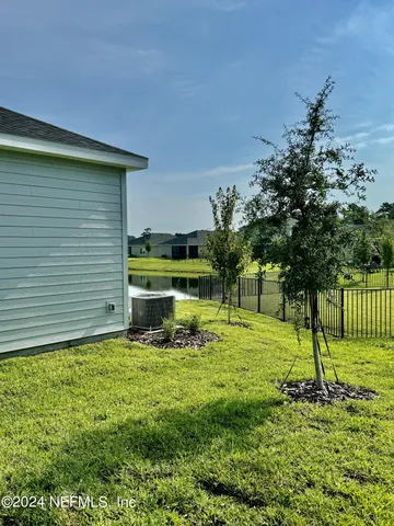 a view of a backyard with a garden
