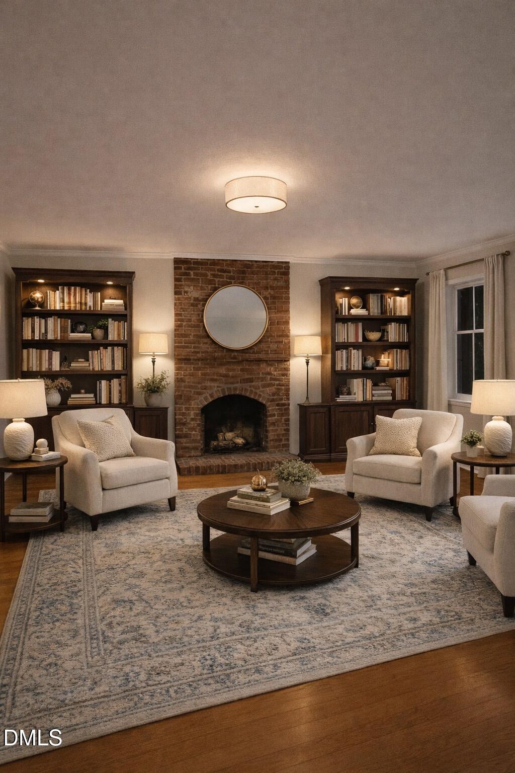 1408 Brigham Road Chapel Hill, NC 27517 - Photo 13 of 34 Living Room Staged