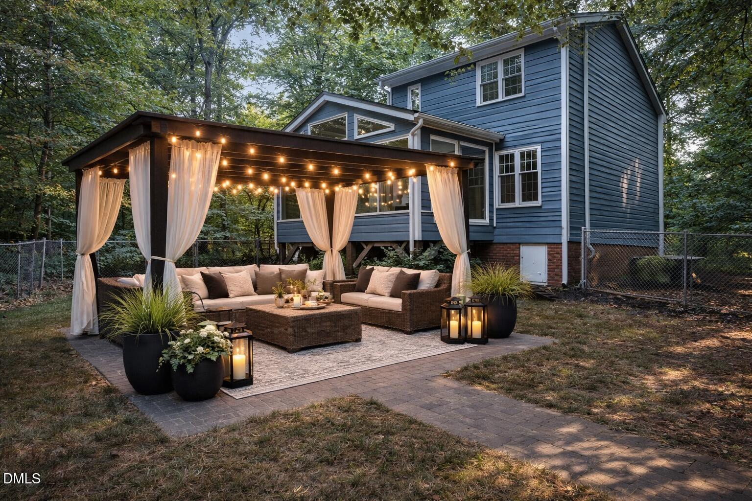 1408 Brigham Road Chapel Hill, NC 27517 - Photo 30 of 34 Back Yard Staged