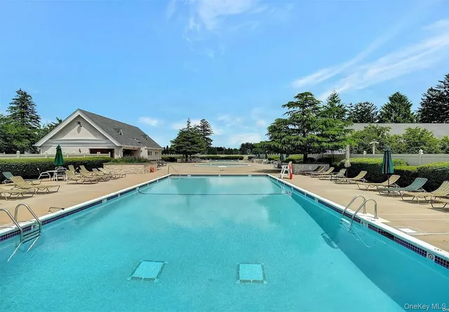 a view of swimming pool with chairs