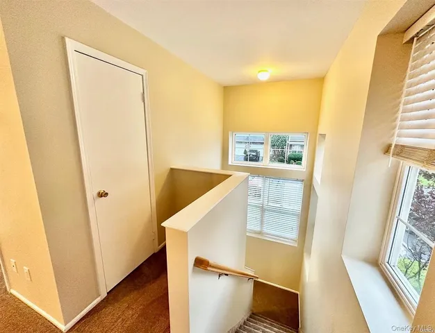 a view of walk in closet with wooden floor and windows