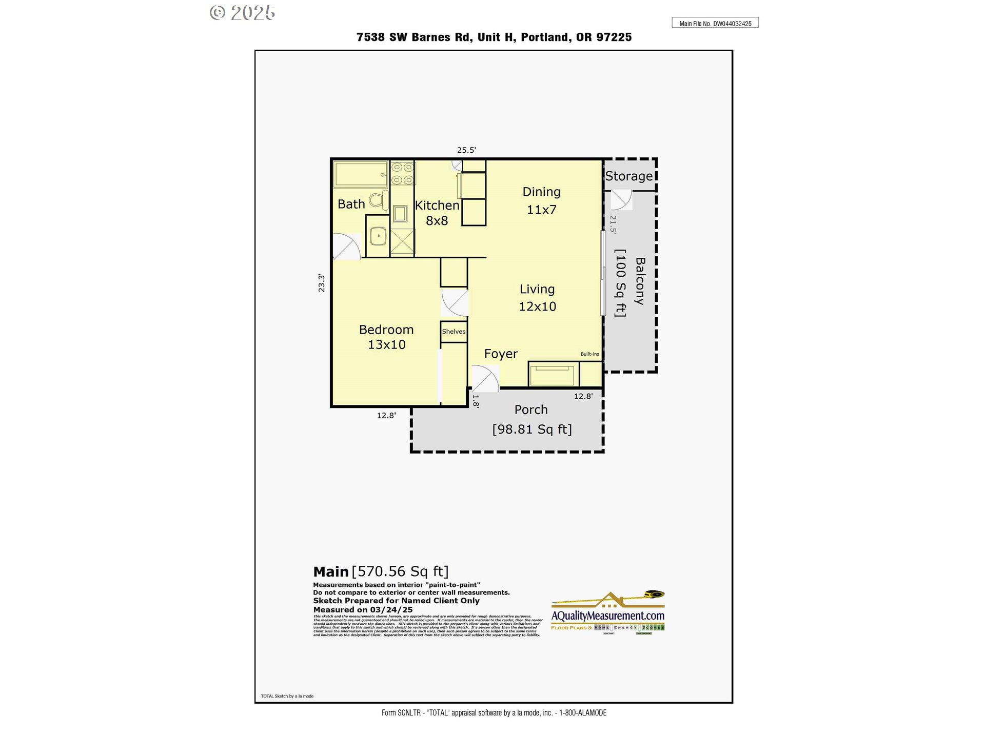 7538 Southwest Barnes Road, Unit H Portland, OR 97225 - Photo 36 of 36 Floor Plan