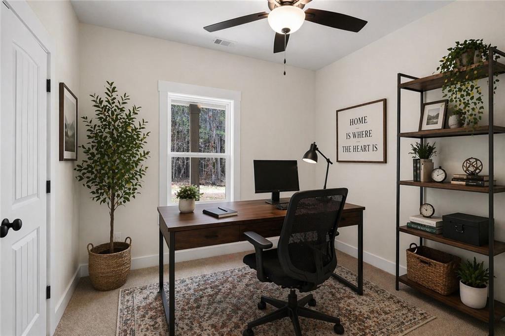 3512-2 Vinson Mountain Road Rockmart, GA 30153 - Photo 13 of 59 a view of a workspace with furniture and a window