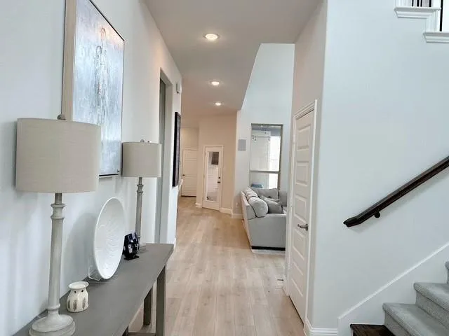 a bathroom with a sink and mirror