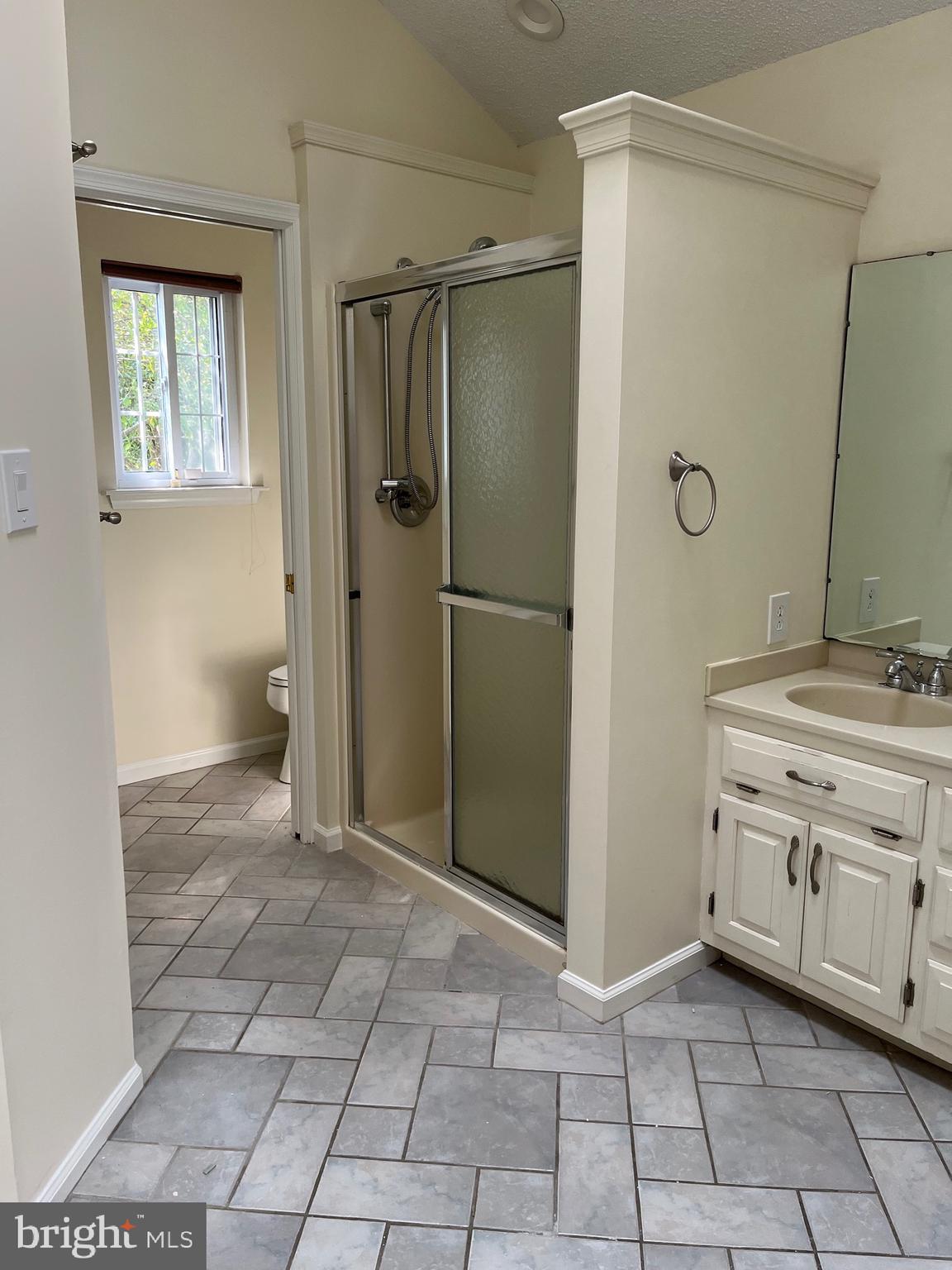 20 Lantern Lane Chesterbrook, PA 19087 - Photo 7 of 22 a bathroom with a granite countertop sink a toilet and a shower