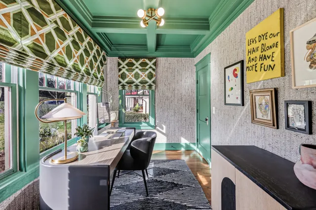 a outdoor space with furniture