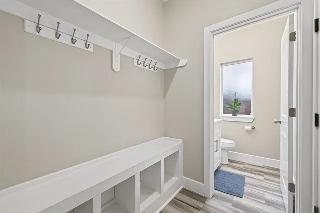 a view of an entryway with staircase