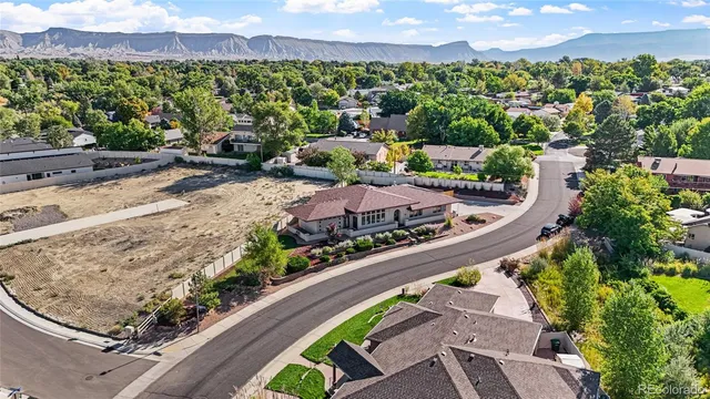 an aerial view of a city