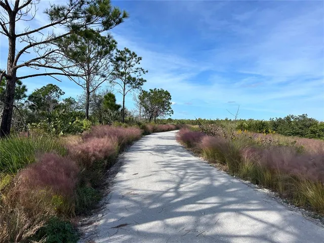 a view of a lake with outside space