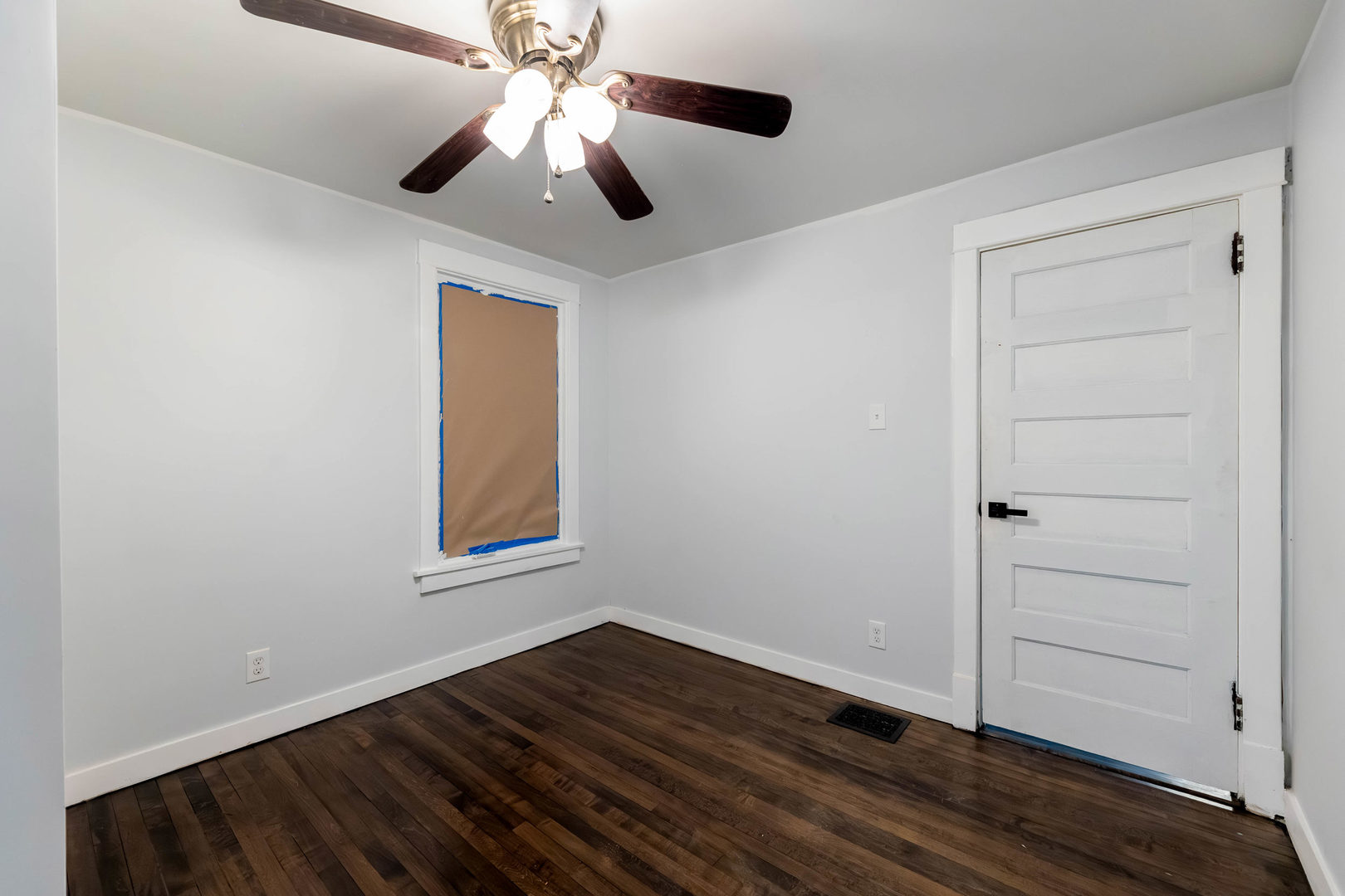 2834 West 36th Street Chicago, IL 60632 - Photo 14 of 24 an empty room with wooden floor chandelier fan and windows