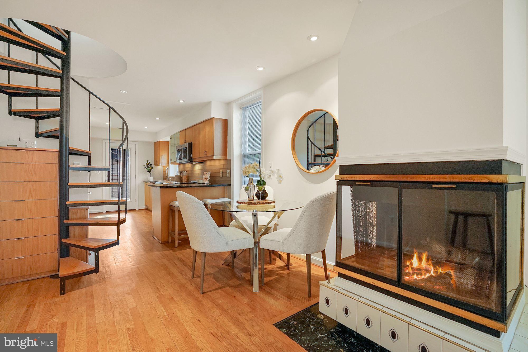 2207 12th Place Northwest Washington, DC 20009 - Photo 5 of 28 Custom glass fireplace