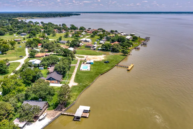 a view of a garden with an outdoor space