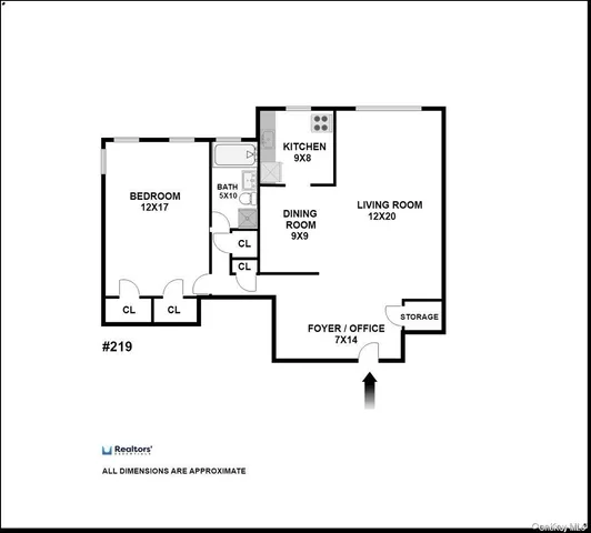 a picture of a bench in a white building