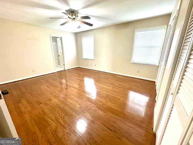 a view of an empty room and window