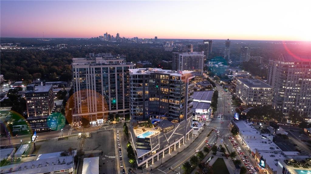 3107 Peachtree Road Northeast, Unit 1402 Atlanta, GA 30305 - Photo 70 of 72 a view of a city with tall buildings