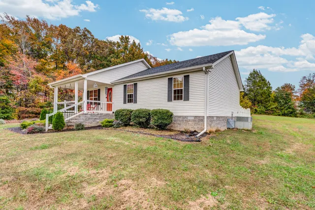 a view of a house with a patio