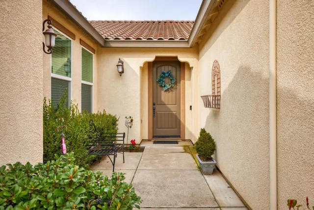 a front view of a house with a outdoor