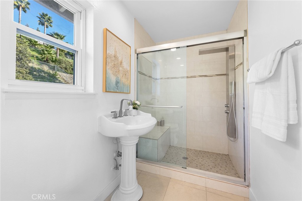 550 Great Bend Drive Diamond Bar, CA 91765 - Photo 21 of 41 a bathroom with a sink shower and a mirror