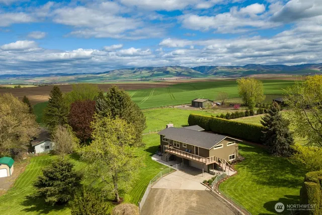 a view of a house with a backyard