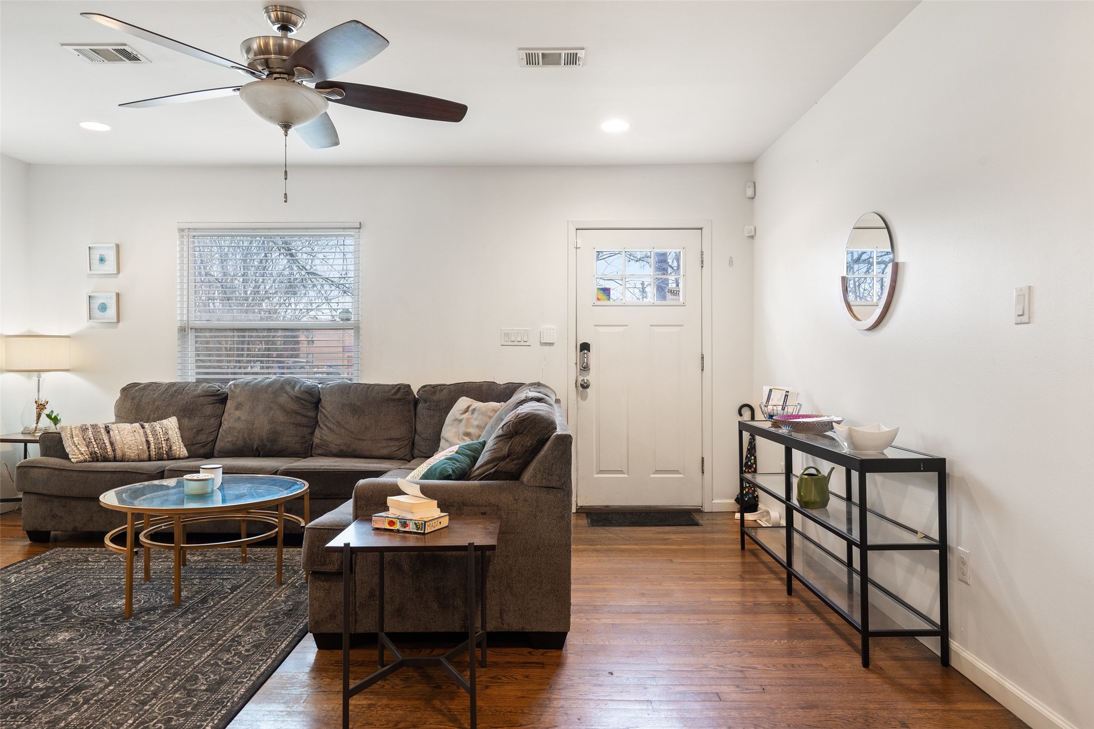 3504 Speedway, Unit A&B Austin, TX 78705 - Photo 5 of 29 a living room with furniture and a wooden floor