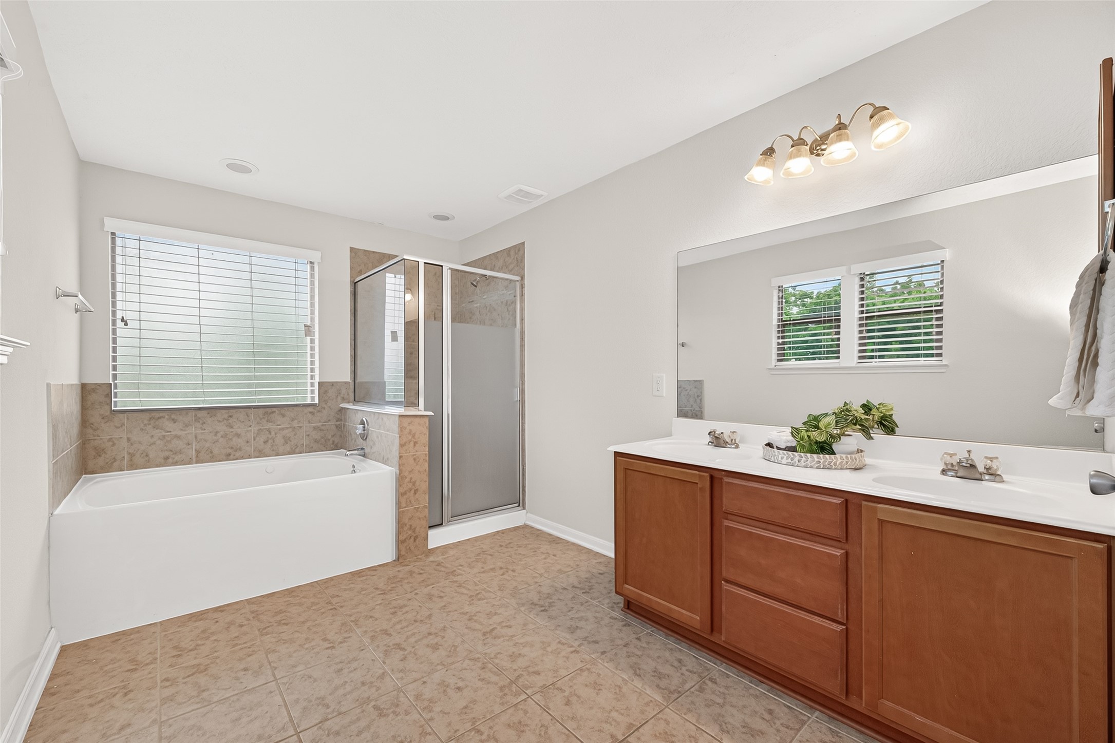21454 Piralta Ridge Lane Katy, TX 77449 - Photo 20 of 33 a bathroom with a tub sink and mirror