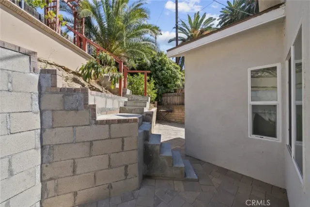 a balcony with street view