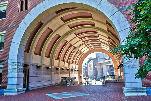 a view of a bunch of racks with a chandelier