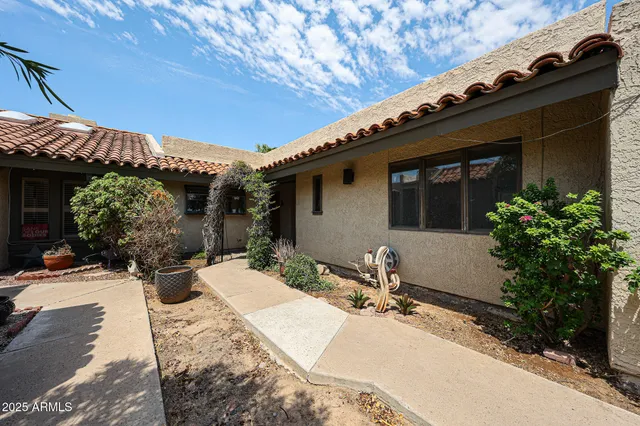 a front view of a house