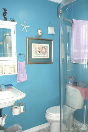 a bathroom with a toilet and a sink