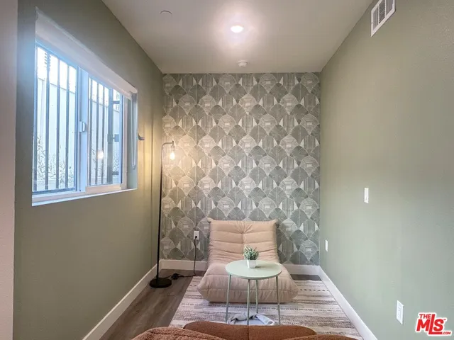 a view of a room with a yard