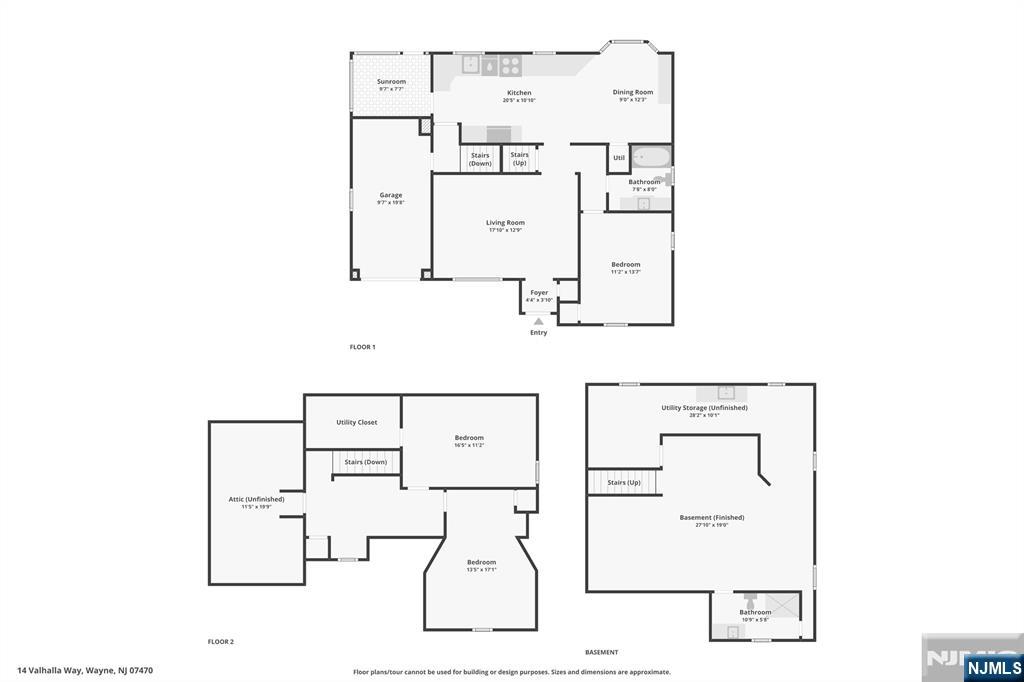 14 Valhalla Way Wayne, NJ 07470 - Photo 32 of 32 a picture of a floor plan