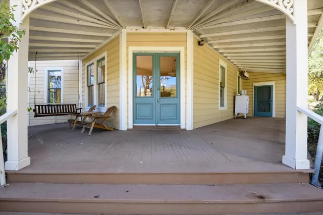 a view of a house with a porch