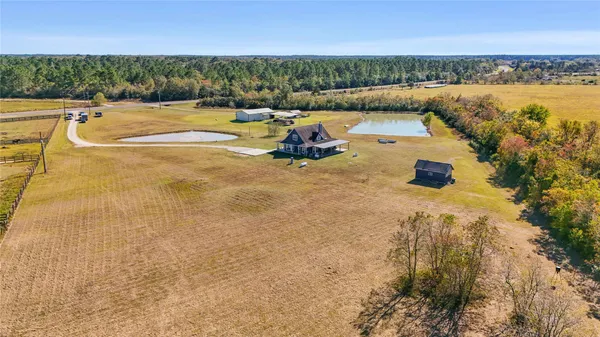 a view of a lake with a outdoor space