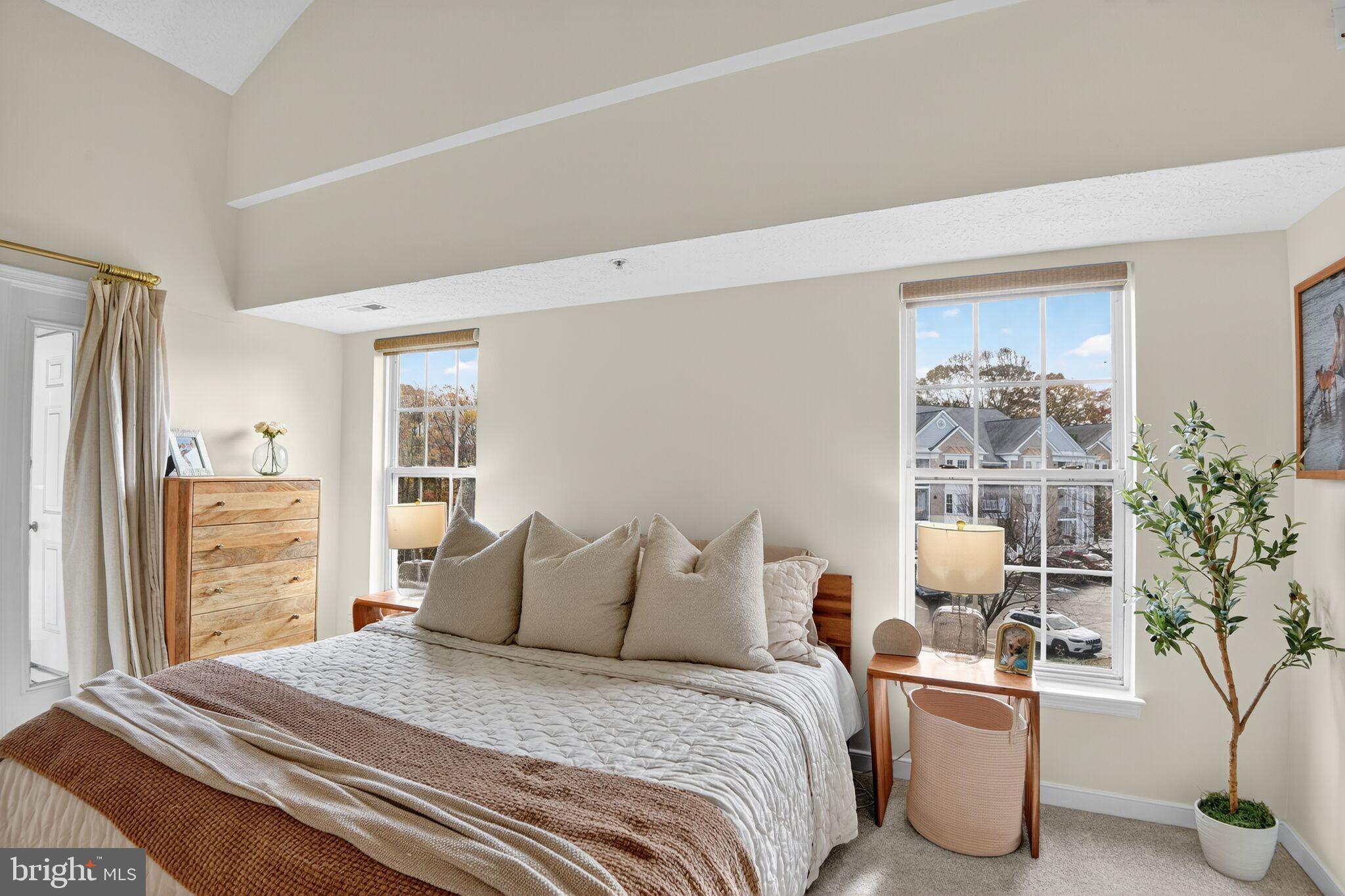 2013 Warners Terrace South, Unit 348 Annapolis, MD 21401 - Photo 17 of 23 a bed room with a bed and a potted plant