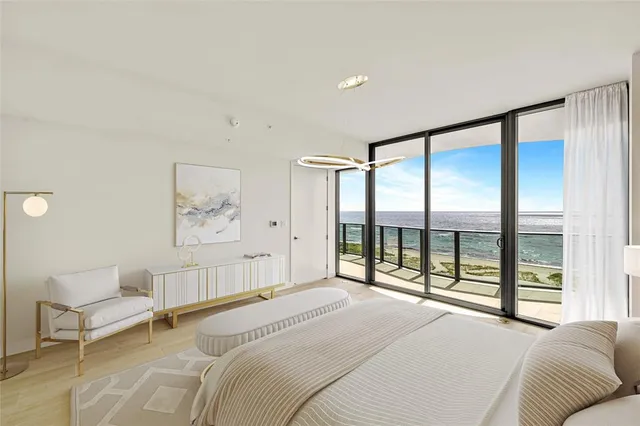 a view of an ocean from a balcony