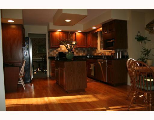 Kitchen. Updated kitchen with Stainless Steel Appliances, Wood Floors, and Granite Countertops.  Walk-out to the large private deck overlooking the wooded lot.