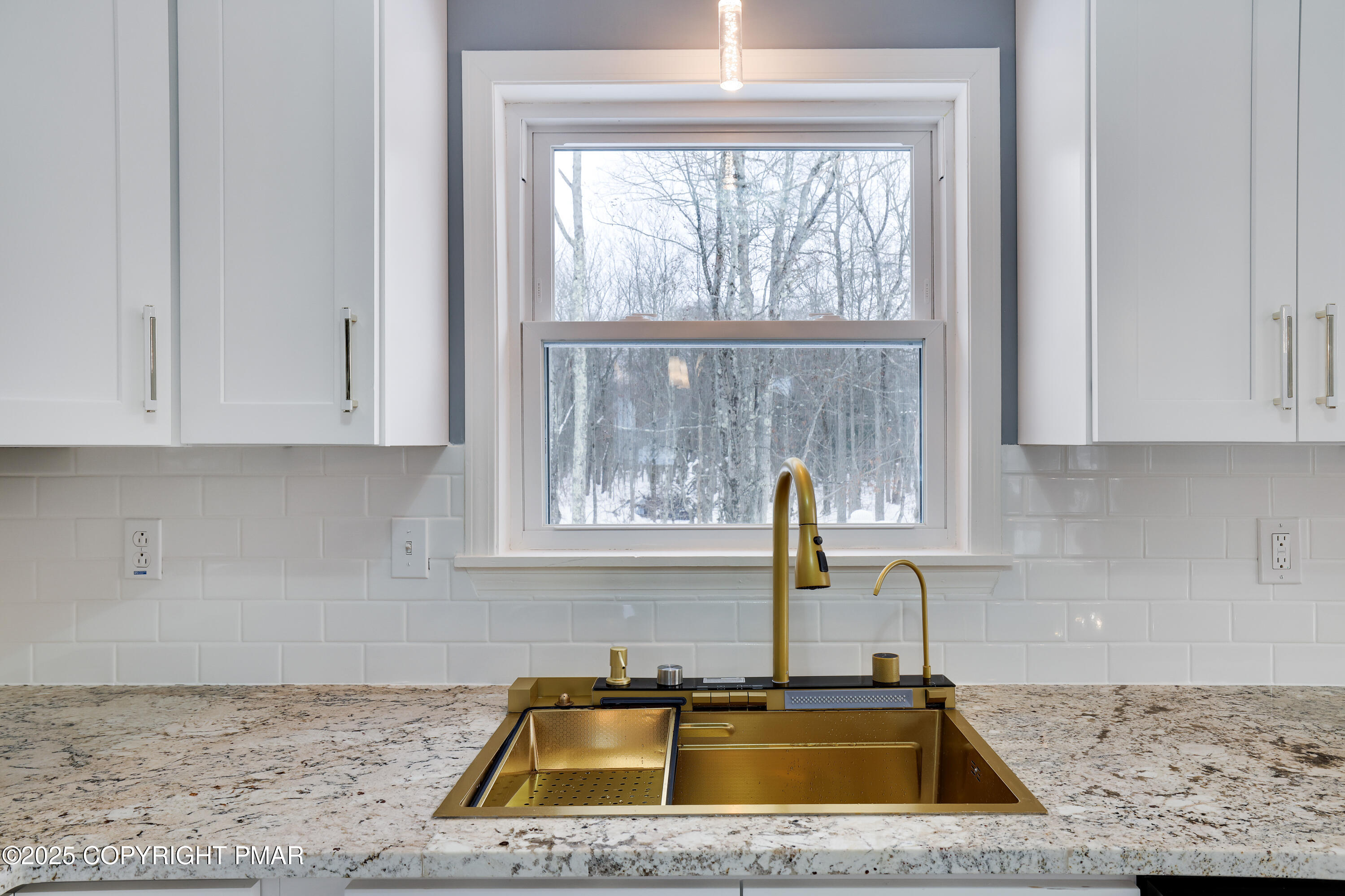 1254 Winding Way Tobyhanna, PA 18466 - Photo 16 of 46 a kitchen with sink a window and cabinets