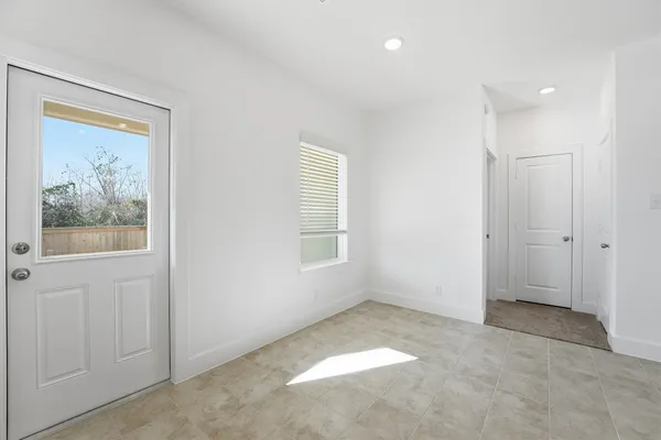 an empty room with a window